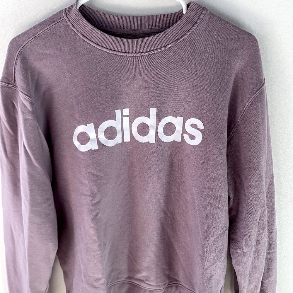 Women's Lilac Adidas Crewneck Sweatshirt Size M